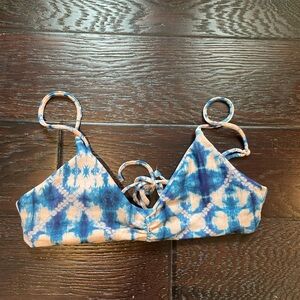 Skatie swim top - Betsy - indigo print - size XS